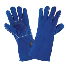Guantes azules reforzados para soldador. truper
