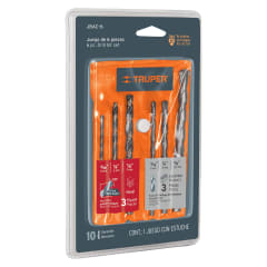 Juego de 6 brocas para metal y concreto Truper