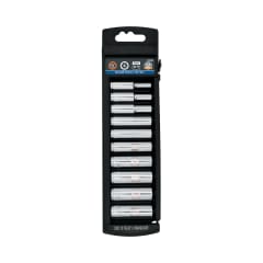Juego de 10 dados tubulares hexagonales encastre 1/4´´ mm, Truper
