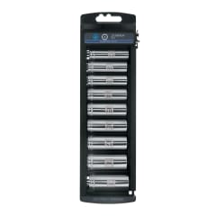 Juego de 9 dados tubulares hexagonales encastre 3/8'' mm. truper