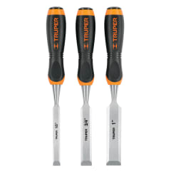 Juego de 3 formones mango comfort grip Truper
