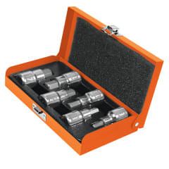 Juego de 6 dados punta hexagonales encastre 1/2