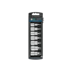 Juego de 7 dados cuadro 1/2´´ punta hexagonal mm, Truper