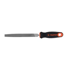 Lima plana bastarda 6'' con mango doble inyección Truper