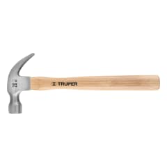 Martillo pulido 20 oz uña curva, mango madera, Truper 0