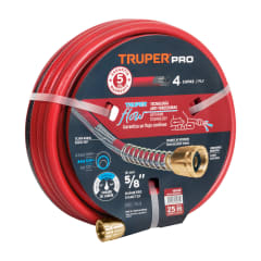 Manguera 5/8´´ super reforzada 4 capas 25 m conexiones metal Truper