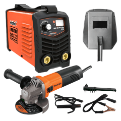 Soldadora inversora 130 A Redbo + Amoladora 4 ½