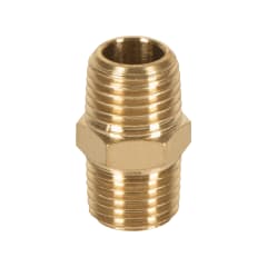 Niple de latón. tipo ff. cuerda 1/4 npt. truper