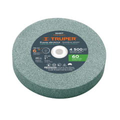 Piedra para amoladora de banco 6 X 1´´, carburo de silicio, grano 60 Truper 0