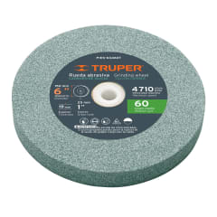 Piedra para amoladora de banco 6 X 3/4´´, carburo de silicio, grano 60 Truper