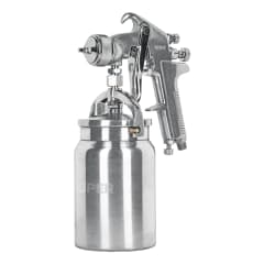 Pistola para pintar succión hvhp vaso alum 1.8mm 3 perillas Truper