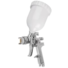 Pistola p/pintar gravedad HVLP,vaso plástico, boquilla 1.4mm Truper