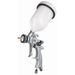 Pistola p/pintar gravedad HVLP,vaso plástico, 1.4 mm, Expert Truper