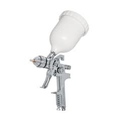 Pistola p/pintar gravedad HVLP,vaso plástico, boquilla 1.7mm Truper