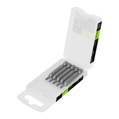 Estuche con 5 puntas torx T10 con seguro largo 2´´, Expert Truper