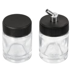 Juego de 2 vasos de 15 ml y adaptador para aerógrafo Truper 0
