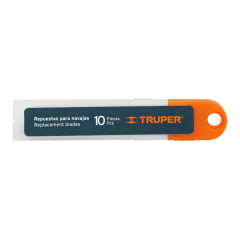 Estuche con 10 navajas SK4 de 18 mm para cutter Truper