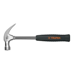 Martillo pulido 16 oz uña curva, mango tubular c/neopreno, Truper