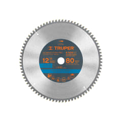 Sierra circular 12´´ para aluminio, 80 dientes centro 1´´, Truper