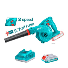 Sopladora de Aire con Regulador de Velocidad 20v + batería y cargador Total