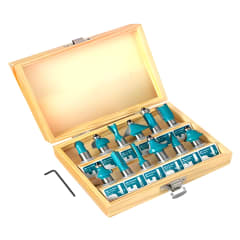 Set de Fresas 12mm 12pcs Para Ruteadora/Freseadora Total 0