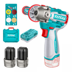 Pulidora 0-2800/0-8300rpm + Accesorios + 2 Baterias y Cargador 16v Total 0