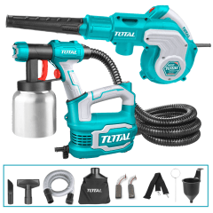 Combo pistola para pintar 550w + sopladora aspiradora 800w Total 8