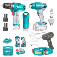 Pistola de calor 20v + Taladro 12v Total