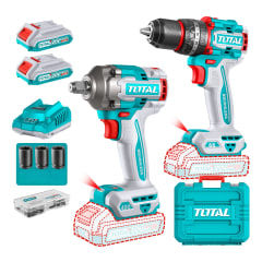 Taladro percutor 66nm + Llave de impacto 400nm industrial Total 0