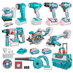 Combo industrial 9 piezas + maletín Total 0