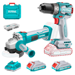 Taladro atornillador 60nm + Amoladora Total