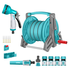Pistola de Riego 9 funciones + manguera 20mts + conectores Total 0