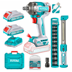 Combo Llave de impacto 405nm+ dados y linterna Total 0