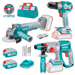 Combo industrial taladro percutor + rotomartillo + amoladora Total 0