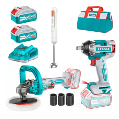 Llave de impacto 500nm + Pulidora industrial Total 0