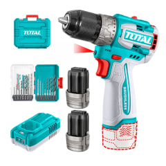 Combo Taladro Percutor 60nm 16v + Set de Brocas Total