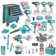 MEGA COMBO 9 EN 1 + GABINETE PORTAHERRAMIENTA 369PCS TOTAL