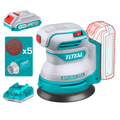 Lijadora Orbital Inalmabrica 5'' + Bateria y Cargador 20v Total 6