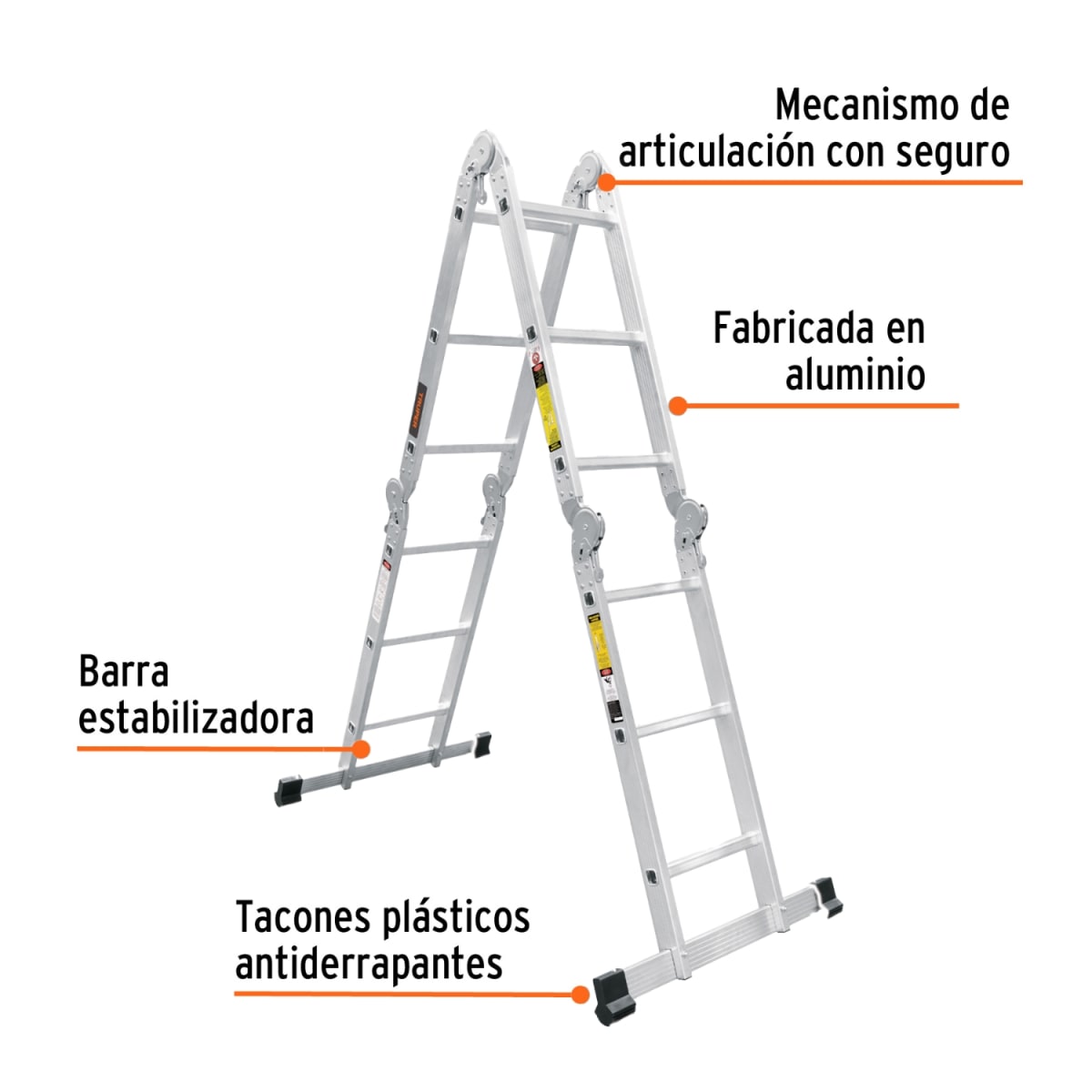 Escalera multiposición 12 peldaños Truper4