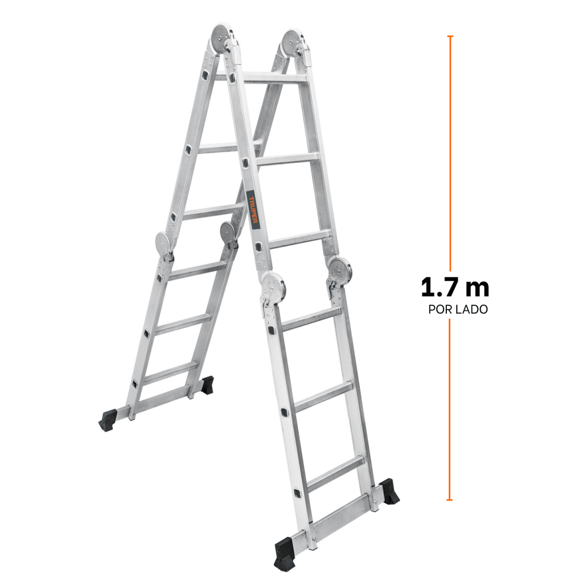 Escalera multiposición 12 peldaños soporta 200Kg Truper6