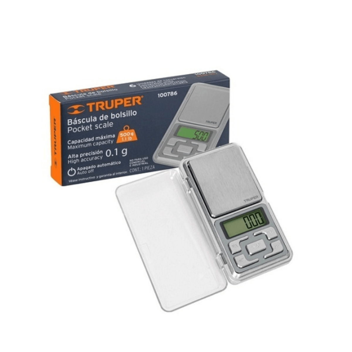 Balanza electronica de bolsillo capacidad 500g truper3