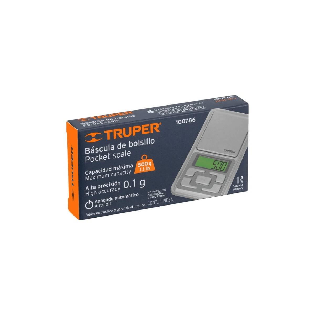 Balanza electronica de bolsillo capacidad 500g truper4