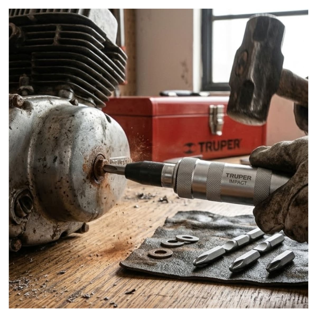 Desarmador de impacto con 4 puntas truper3