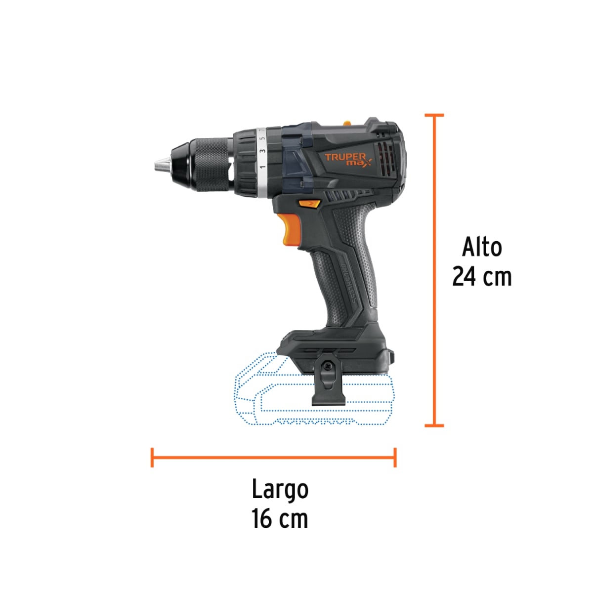 Taladro Percutor 20V (Solo cuerpo) Truper Max3