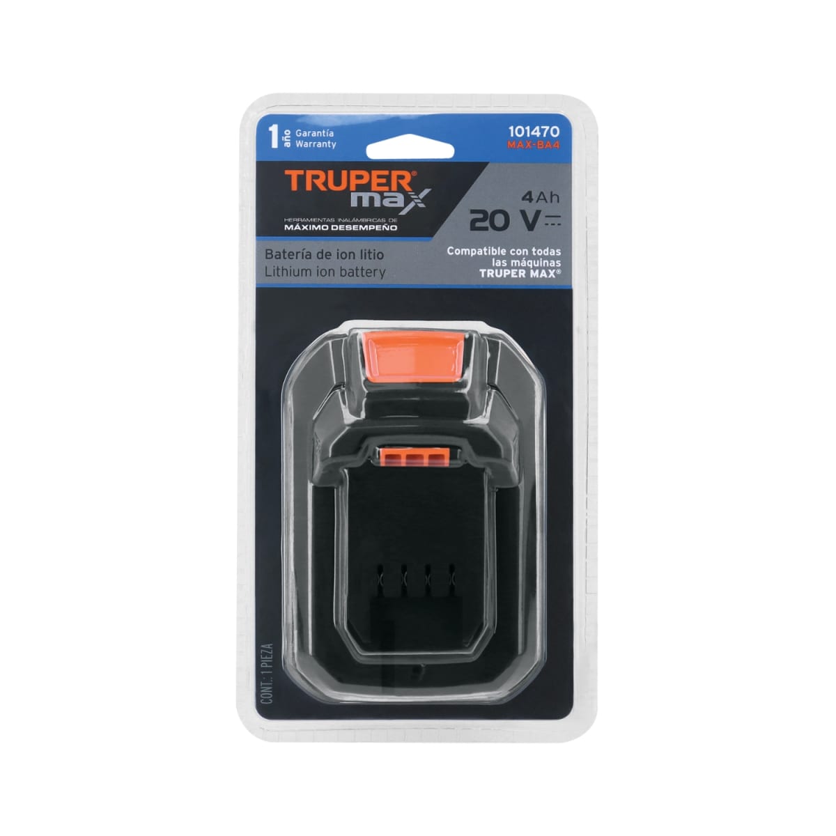 Bateria Ion Litio 20V 4Ah Truper Max3