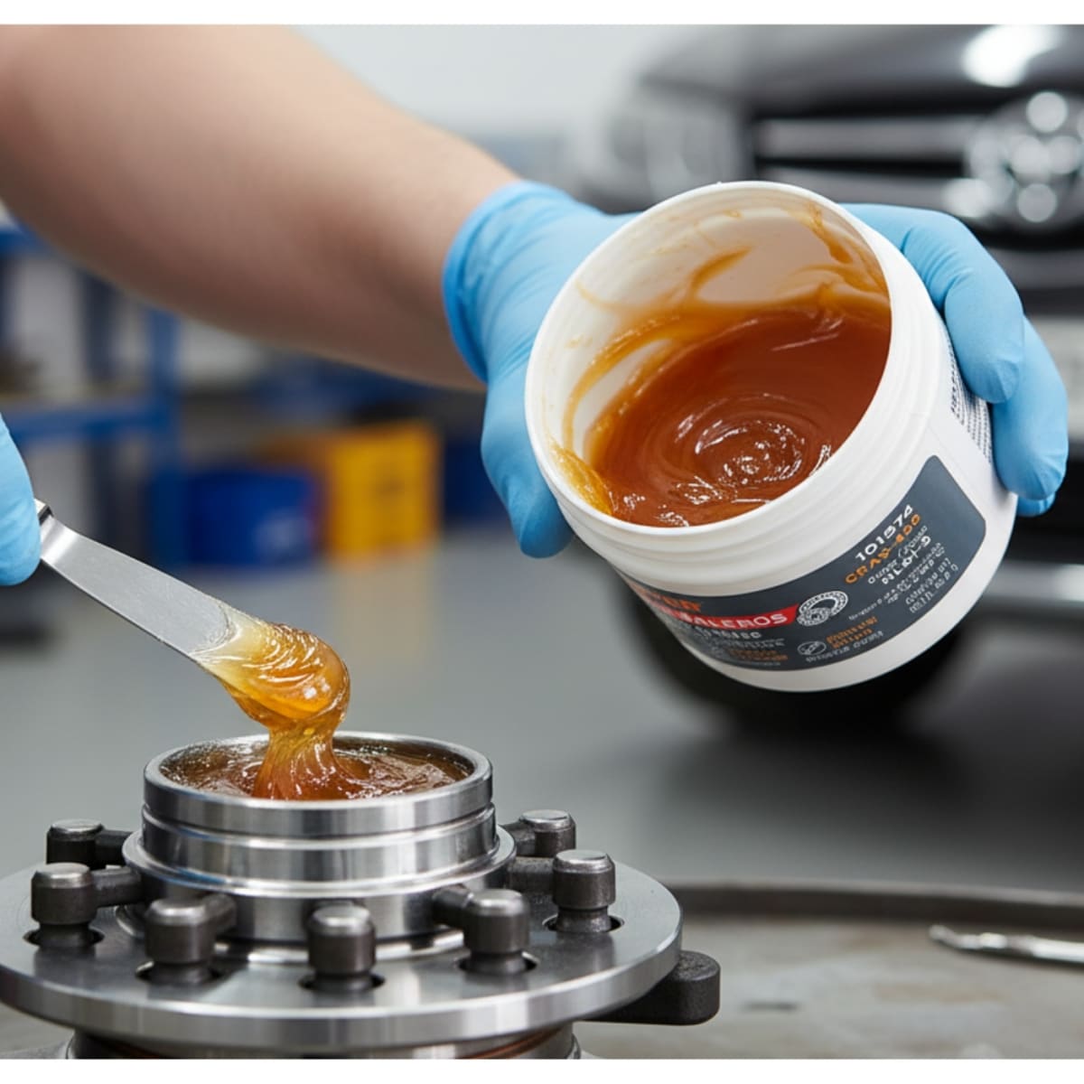 Grasa automotriz de bentona de 450 g Truper3