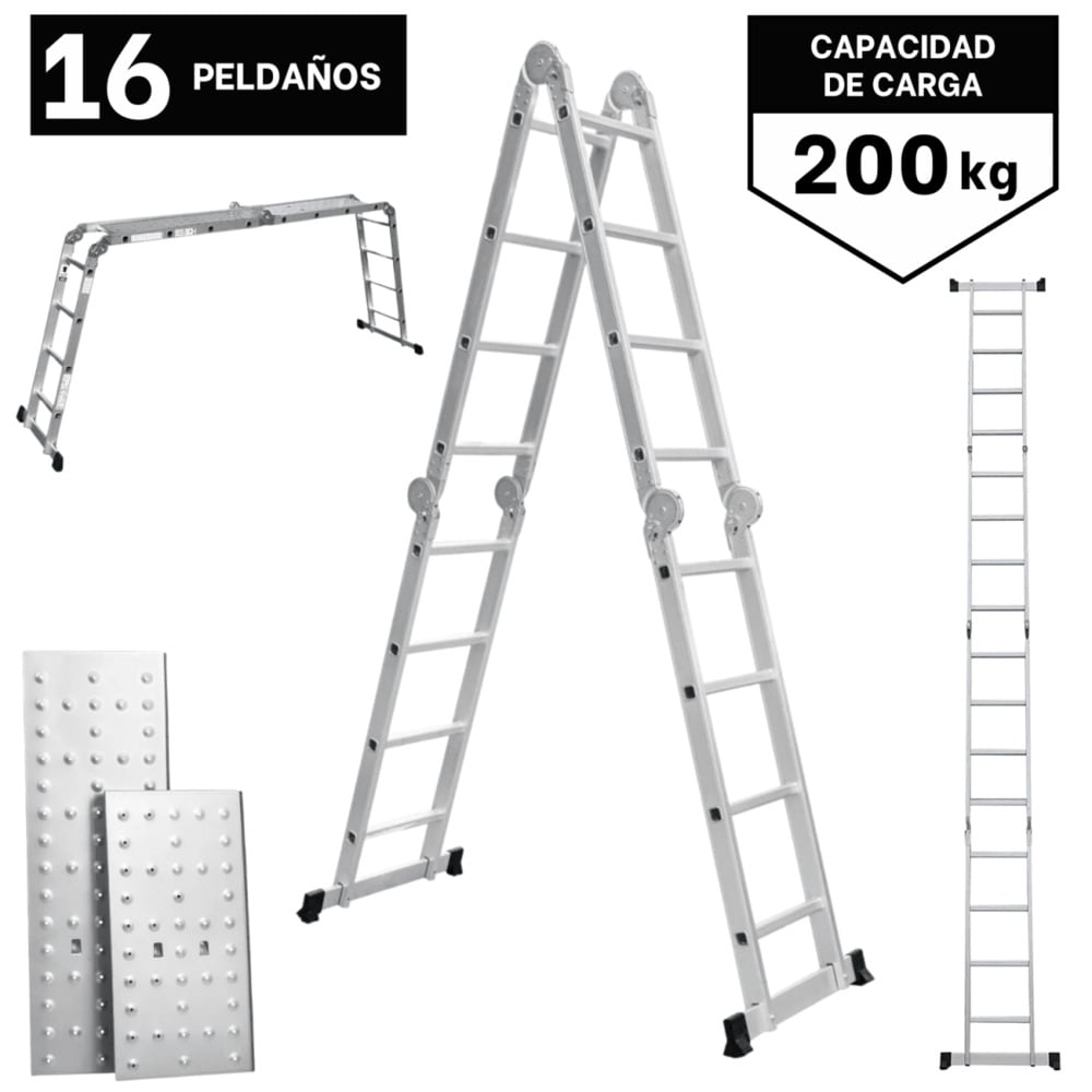 Combo Escalera Multiposición + Taladro 600w + Amoladora 850 Truper2