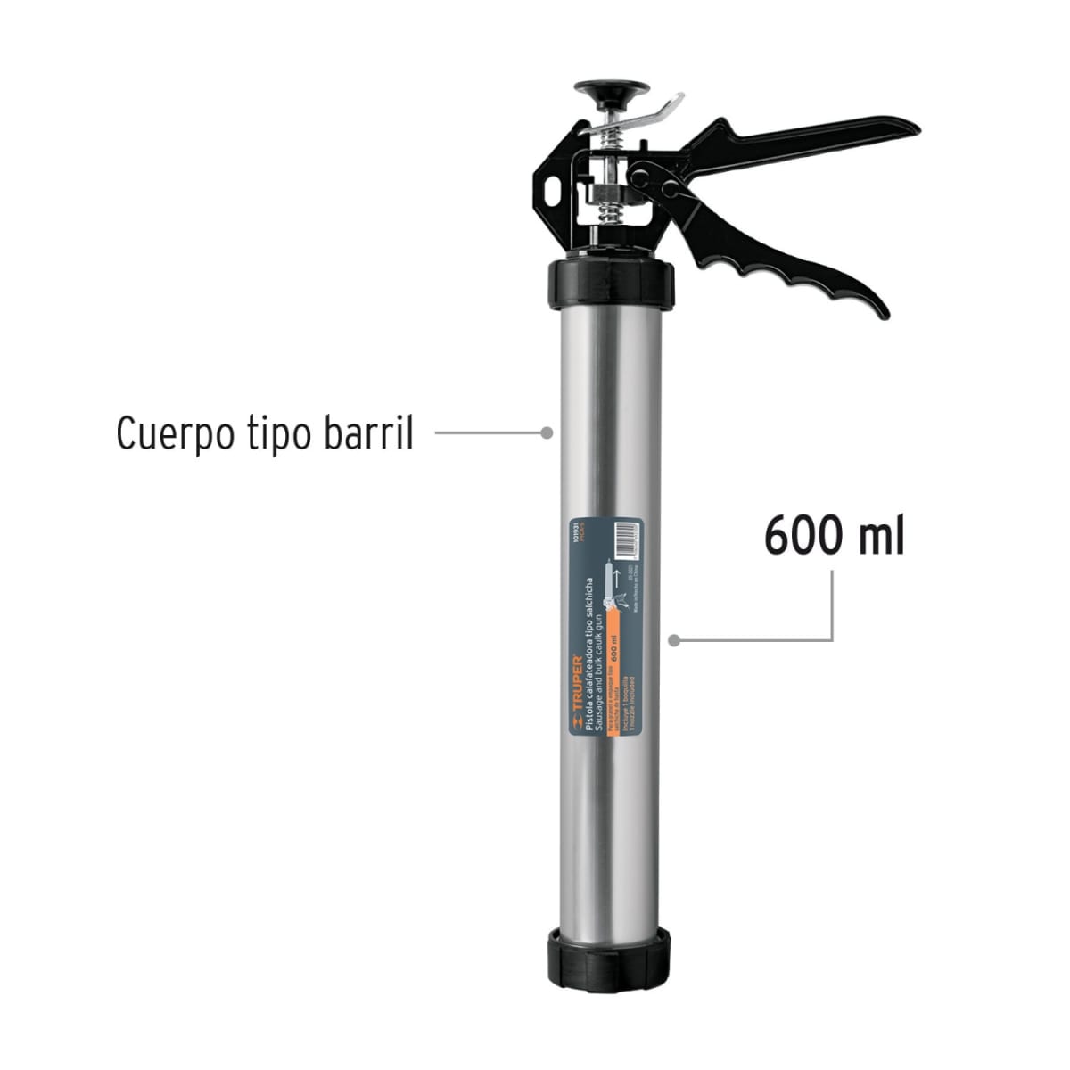 Aplicador de silicona tipo salchicha de 600 ml Truper3