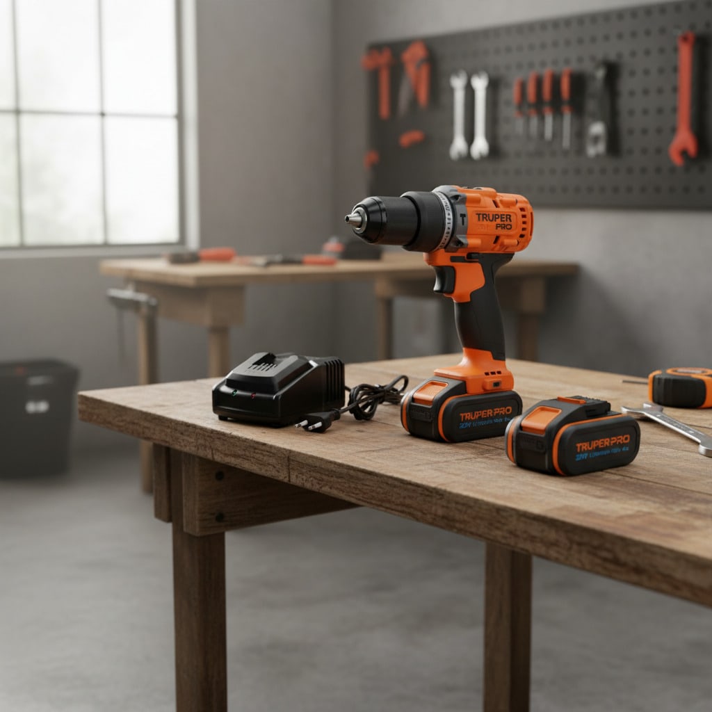 Taladro Percutor 20V + 2 Baterias 4 Ah + Cargador Truper2