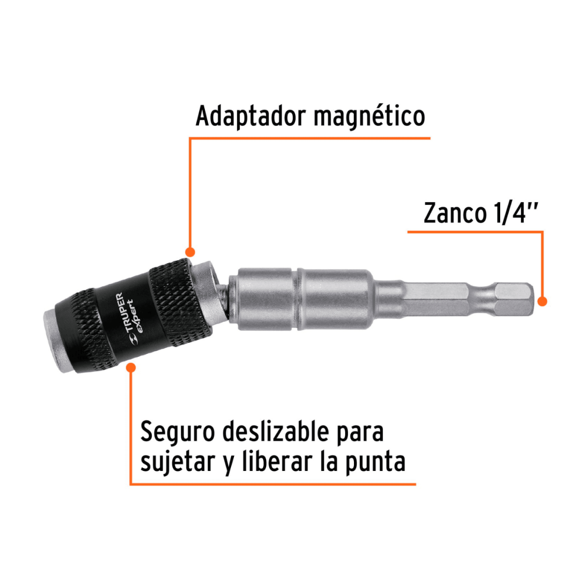 Adaptador articulado de 120 mm magnético para puntas, Expert Truper2
